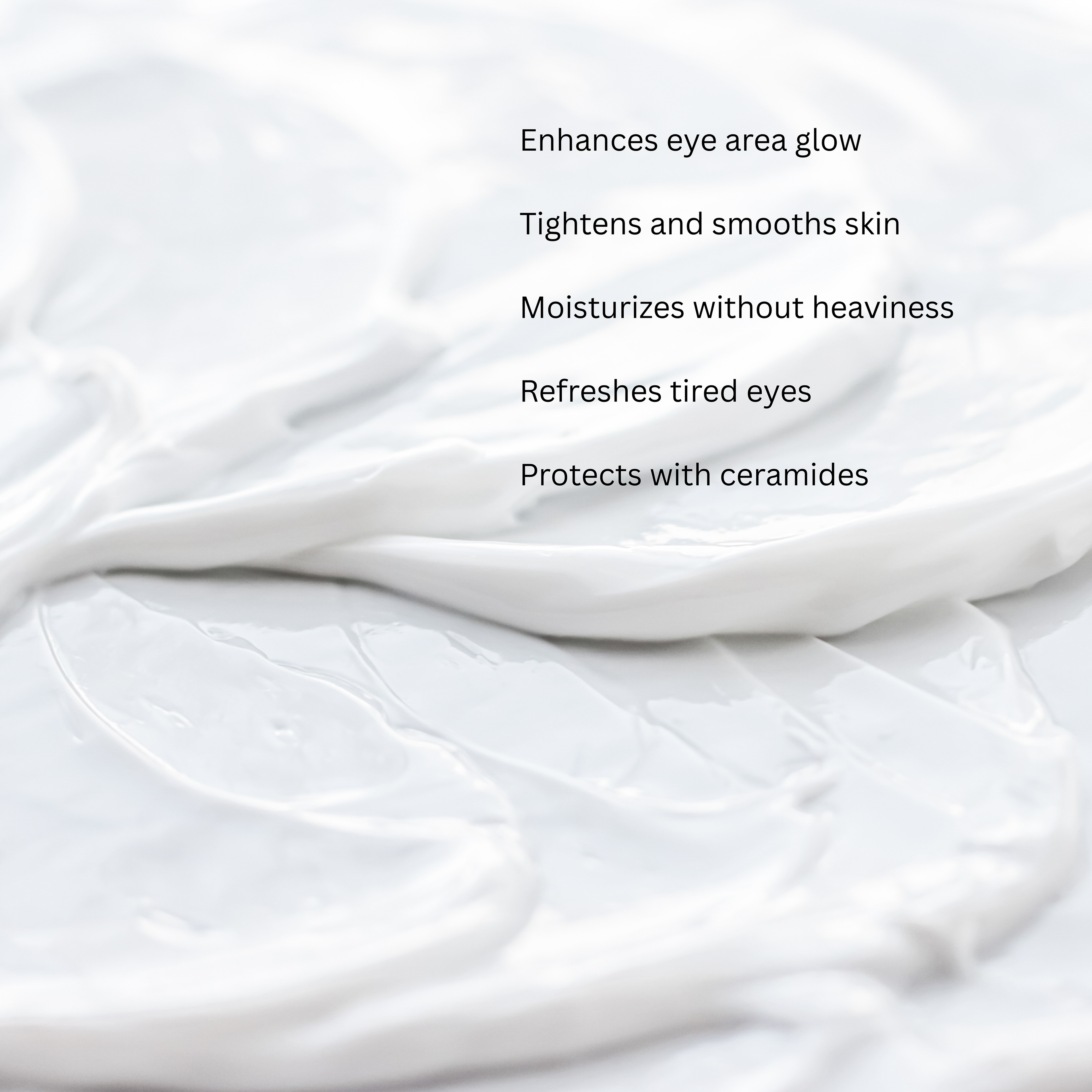Reiyne Brightening & Firming Eye Cream in a white airless pump bottle and a blue and white label