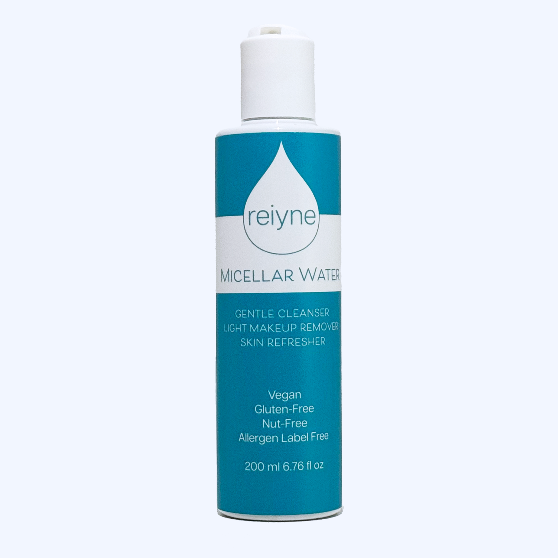 Reiyne Micellar Water push cap bottle on a white background