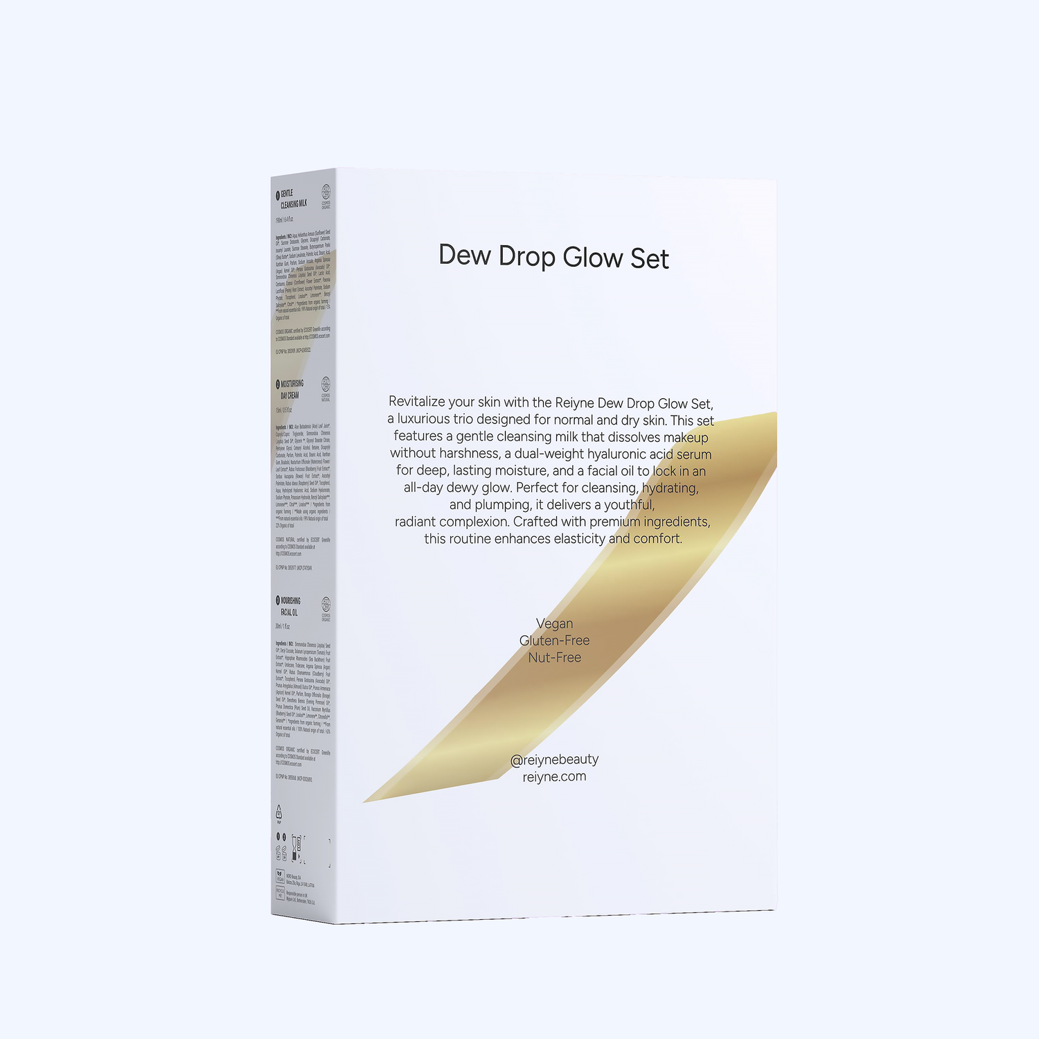Box of Dew Drop Glow Set with text on a white background