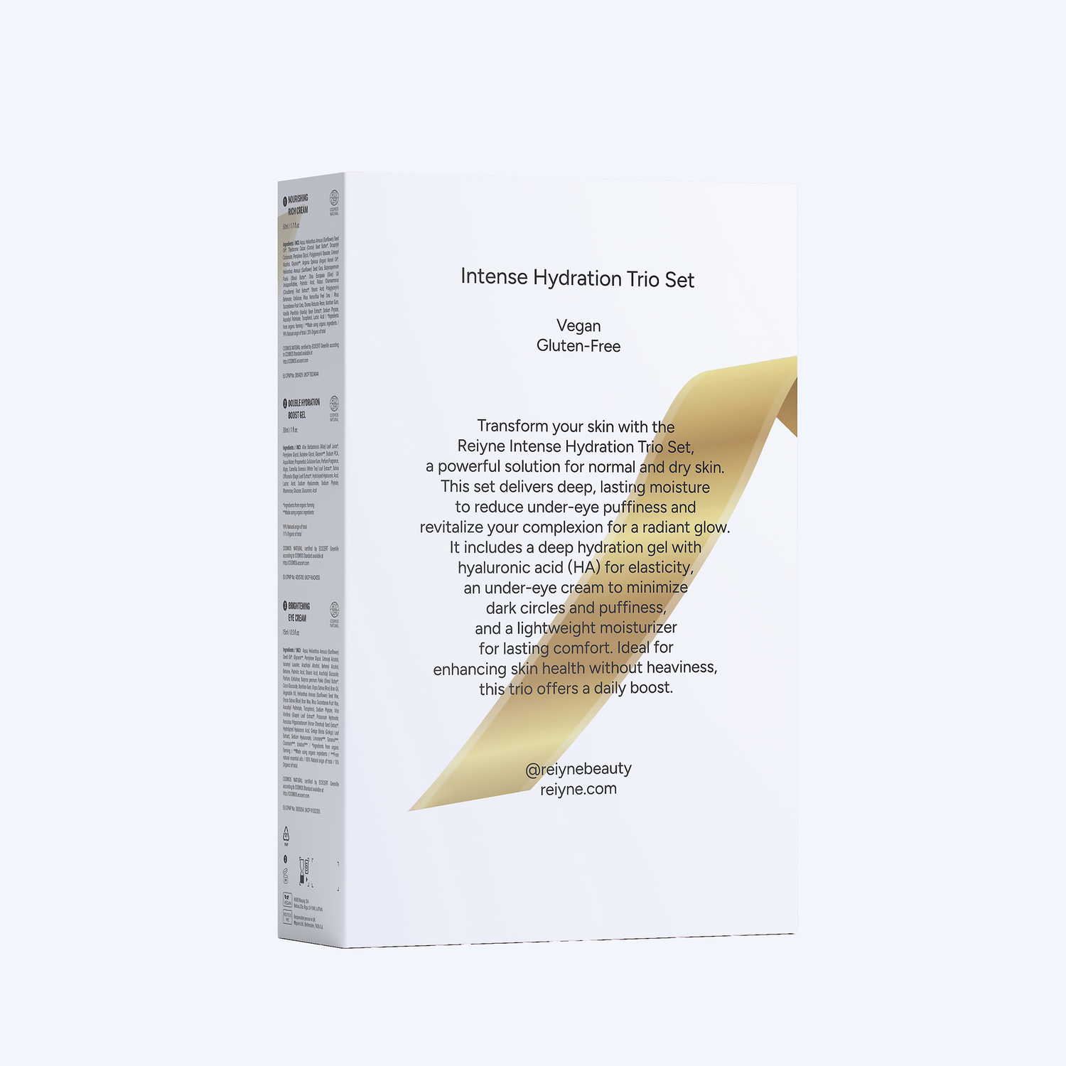 Reiyne Intense Hydration Trio Set packaging on a white background