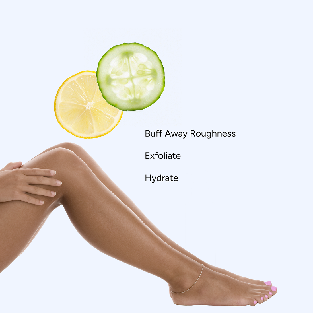 Reiyne Bare Naked Body Polish in a white Jar and a Blue and white label