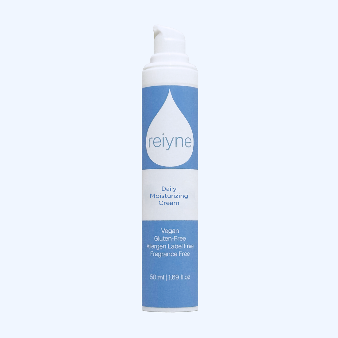 Reiyne Daily Moisturizing cream front with blue and white label