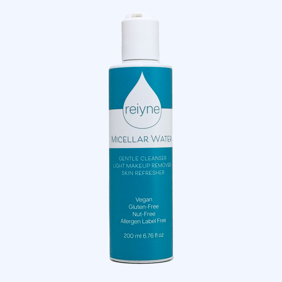 Reiyne Micellar Water push cap bottle on a white background