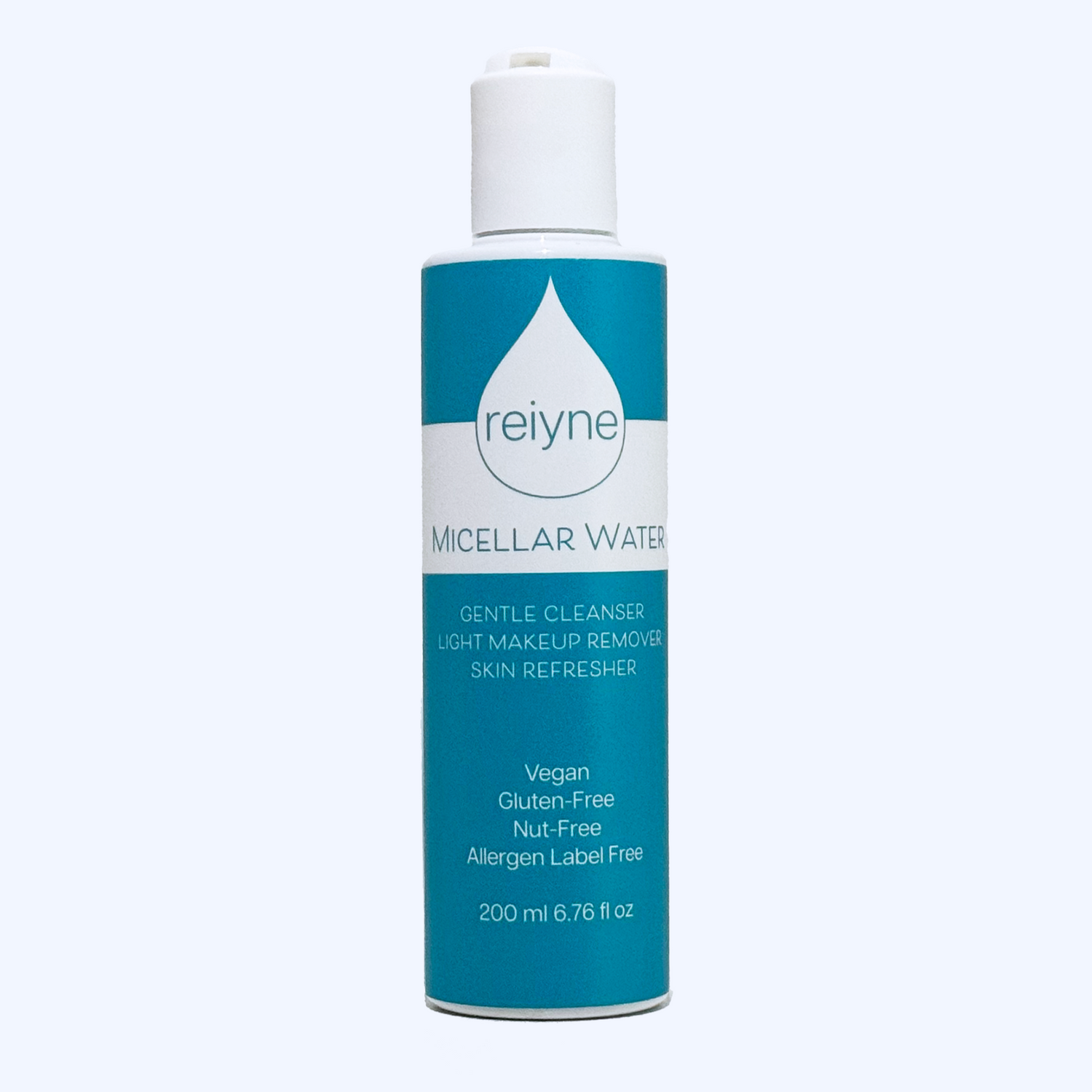 Reiyne Micellar Water push cap bottle on a white background