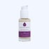 Reiyne Skin Sync Serum in a clear bottle white airless pump and a purple and white label