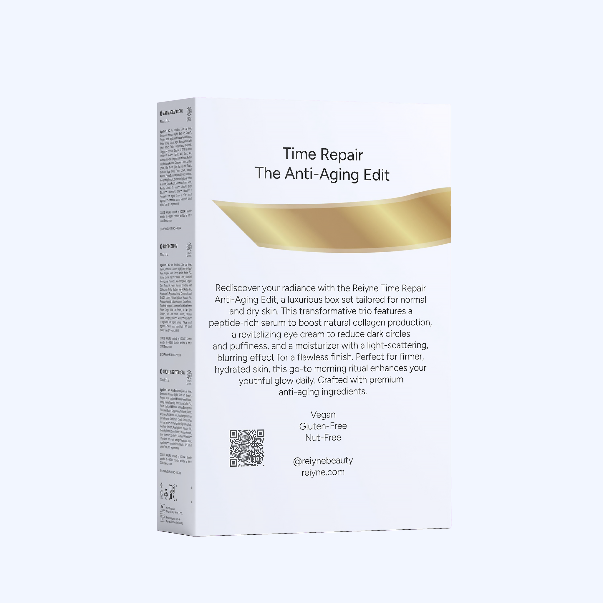 Reeiyne Time Repair anti-aging skincare product packaging on a white background
